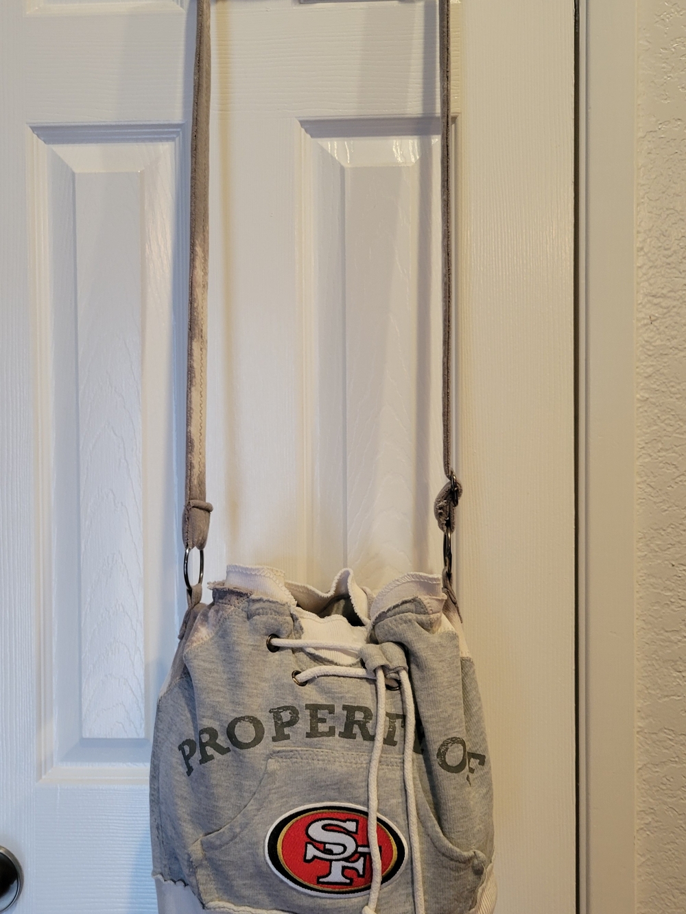 Gray Hoodie Crossbody Bag